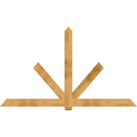 Ekena Millwork Kennewick Rough Sawn Timber Gable Bracket, Western Red Cedar, 108"W x 63"H x 2"D x 6"F, 14/12 Pitch GBW108X63X0206KEN00RWR